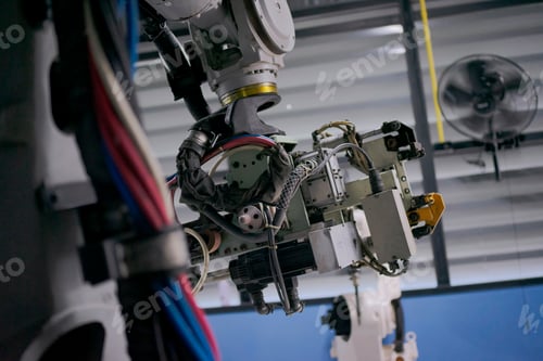 Preview: Engineer work at robotic arm factory.