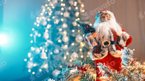 Preview: Little Santa Clause Toy By The Tree for Christmas