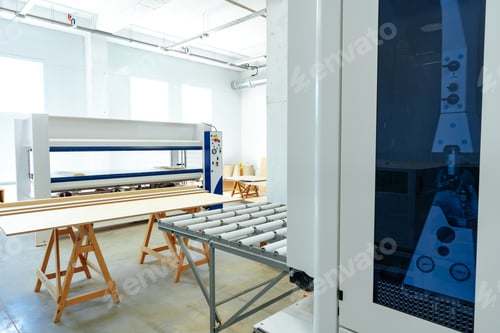 Preview: Woodworking equipment in a furniture manufacture workshop