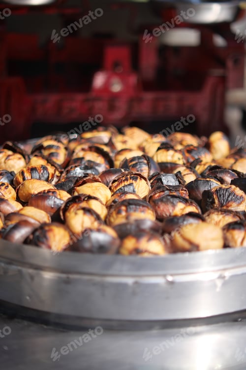 Preview: Roasting chestnuts in a bustling street market