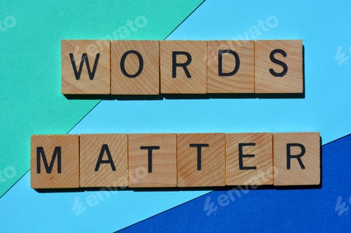 Preview: Words Matter, words as banner headline