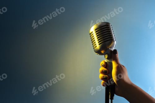 Preview: audio microphone retro style