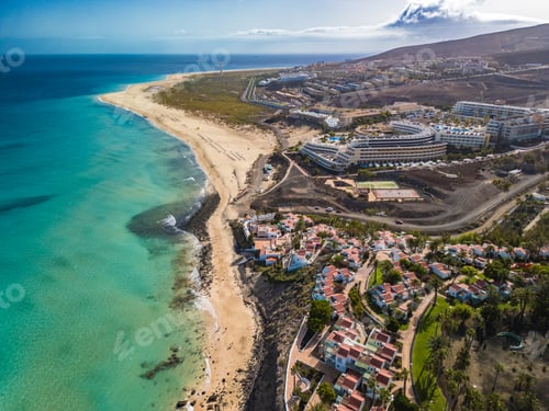 Preview: Aerial views of Butihondo and Jandia beach, Fuerteventura, Canary Islands