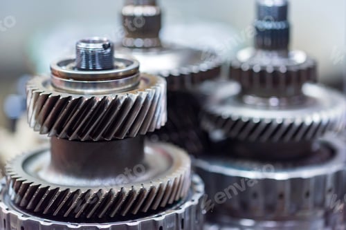 Preview: Close-up helical gears in car automatic transmission