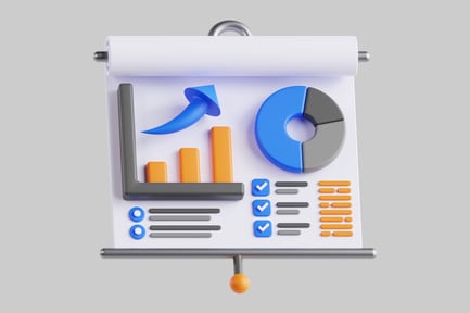 Preview: Cartoon business data presentation board