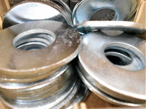 Preview: Just Washers! Minimalism with a pile of shiny washers for a building project.