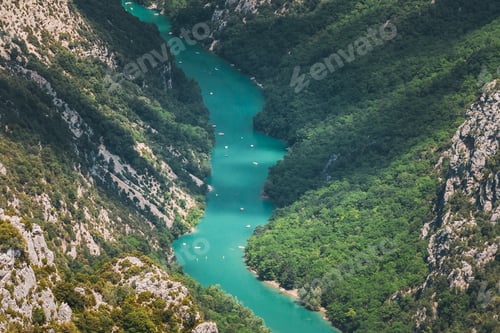 Preview: Verdon Gorge, Lake of Sainte-Croix, France. Top View OF Lake. South-eastern France. Provence-Alpes