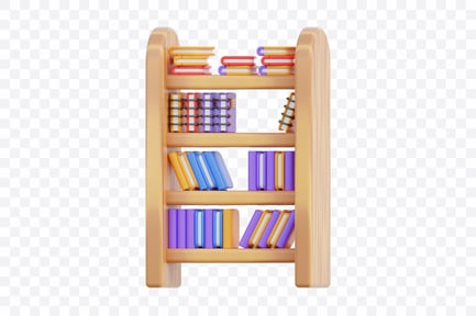 Preview: Tall Wooden Bookcase