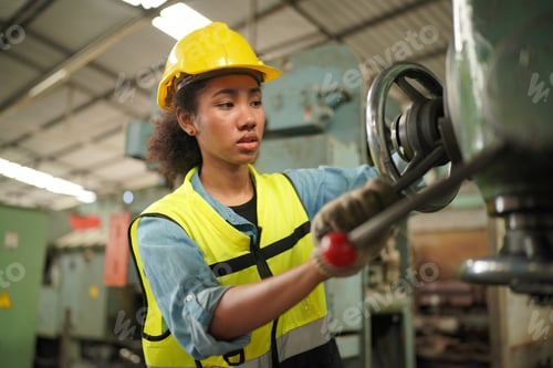 Preview: industrial factory employee working in metal manufacturing industry