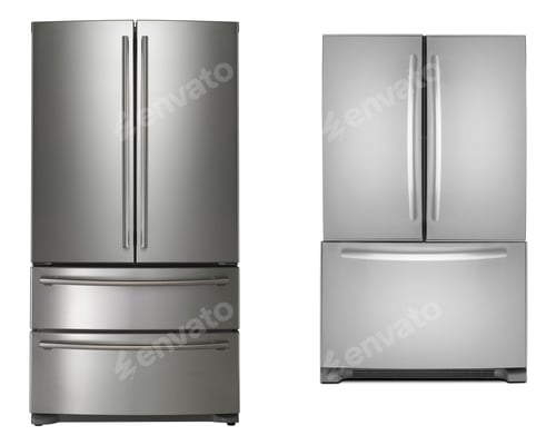 Preview: two refrigerators isolated