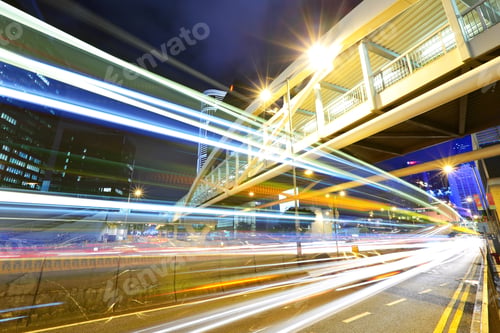 Preview: traffic in city at night