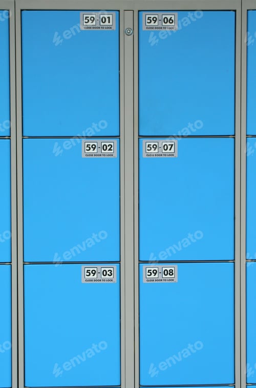 Preview: Blue storage locker background