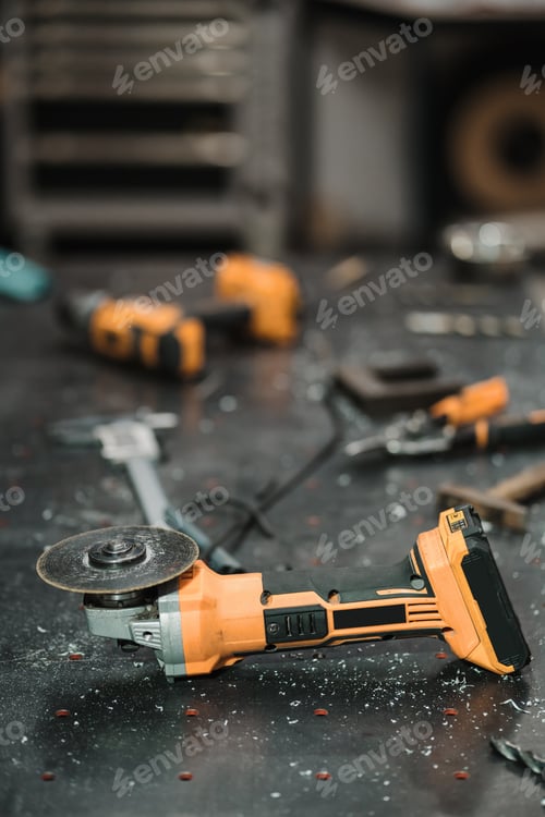 Preview: Tools background. Equipment for garage shop