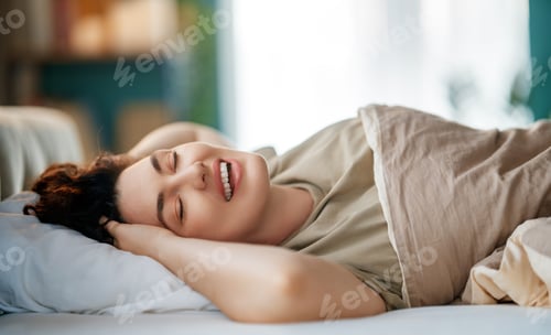 Preview: woman is sleeping in the bedroom