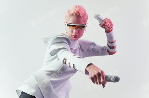 Preview: Representation of a bionic super human with advanced technology parts