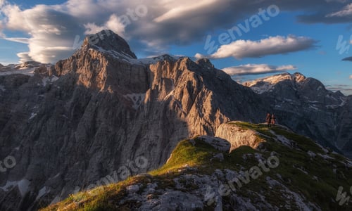Preview: Dramatic sunrise light on the slopes of a mountain