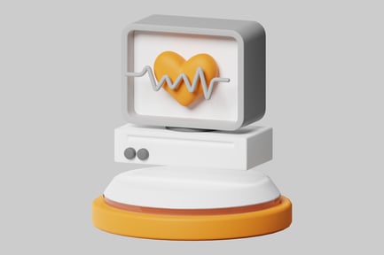 Visualização: Monitor de frequência cardíaca de desenho animado