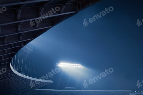 Preview: View of stadium lights at night