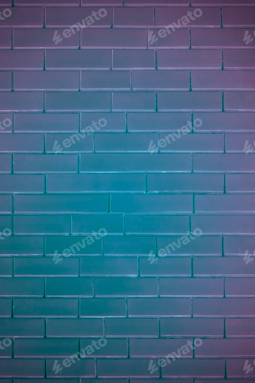 Preview: Brick wall in neon light