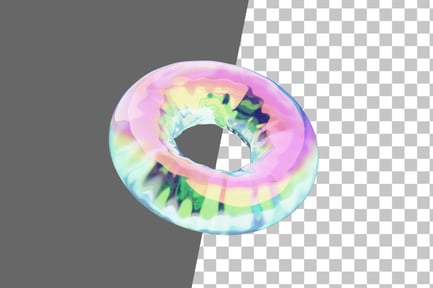 Preview: Circle Balloon Chrome 3D Icon