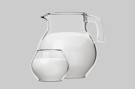 Vista previa: Set de cristalería para leche: jarra y cuenco