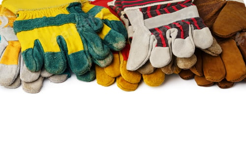 Preview: Pair of work gloves isolated on white background