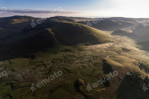 Preview: Aerial drone panorama landscape photo of Persembe Plateau Blacks Sea Region of Turkey