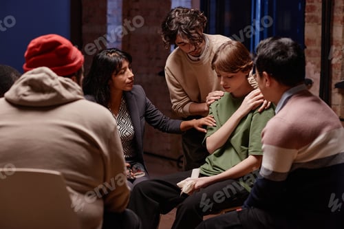 Preview: Comforting Woman During Group Therapy