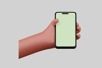 Preview: Smartphone in Hand Front View
