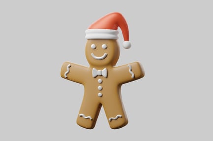 Preview: Christmas gingerbread man character