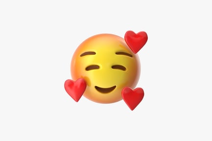 Preview: Smiling Face Emoji with Hearts