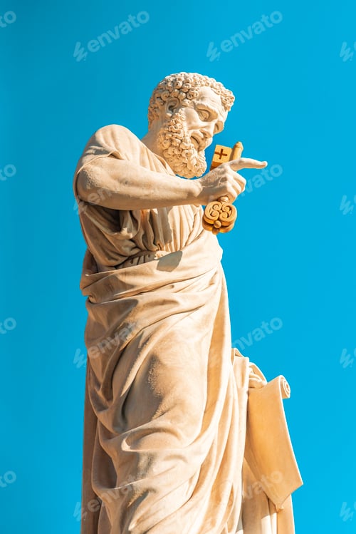 Preview: Statue of Saint Peter Apostle on Saint Peter Square Vatican City