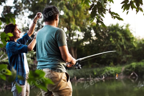 Preview: Couple fishing in the jungle