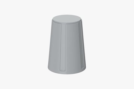 Preview: Gray Control Knob with Grooves
