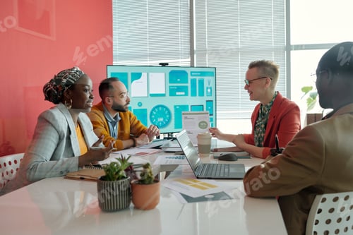 Preview: Woman Presenting Business Plan During Office Meeting