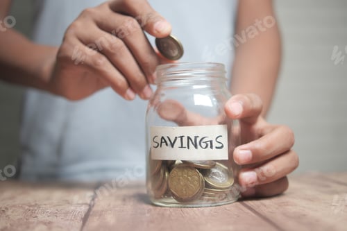 Preview: Saving Money, Coin Jar, Financial Planning Concept