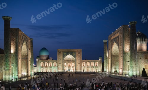 Preview: Registan at night - Samarkand, Uzbekistan