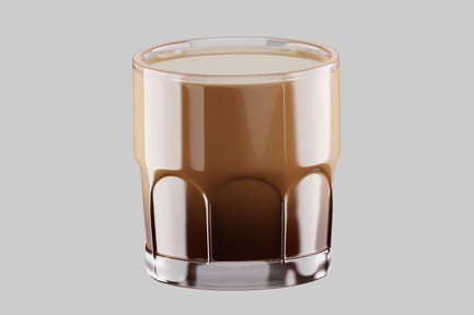 Vista previa: Bebida de café en vidrio facetado