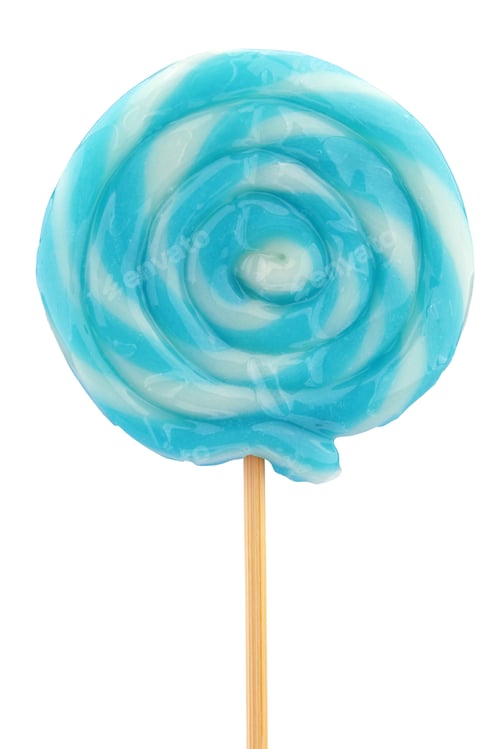 Preview: Blue Lollipop isolated on white