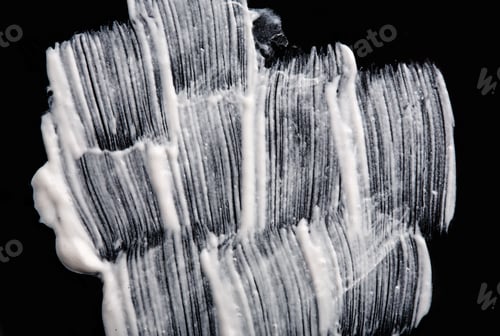 Preview: Structural Plaster White On A Black Background. White Cream. Paint Smear. Plasticine. Watercolor