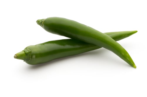 Preview: Red chilli pepper isolated on a white background.
