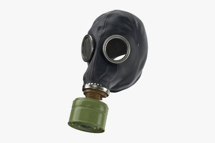 Preview: Protective Black Gas Mask with Filter