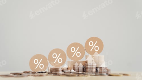 Preview: Increasing Percentage Concept with Rising Coins and Arrows