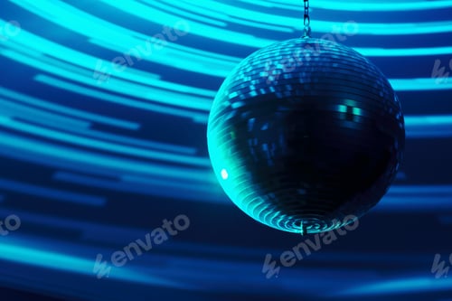Preview: Blurred disco ball background closeup