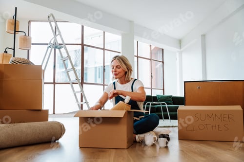 Preview: Single woman relocating in a new apartment