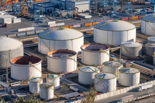 Preview: White storage tanks