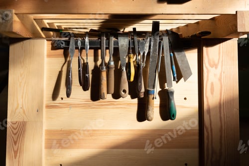Preview: Tools organized in workshop
