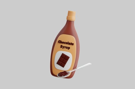 Preview: Chocolate syrup bottle with spoon