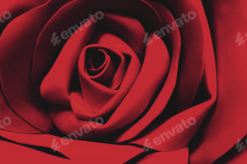 Preview: dark red rose macro closeup, artificial flower design