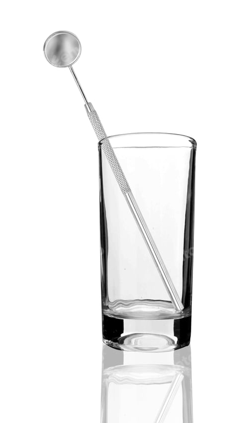 Preview: Clear Glass and Dental Mirror Still Life